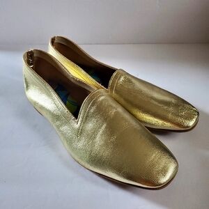Vintage Carol Brent Gold Women's Loafers Size 10M